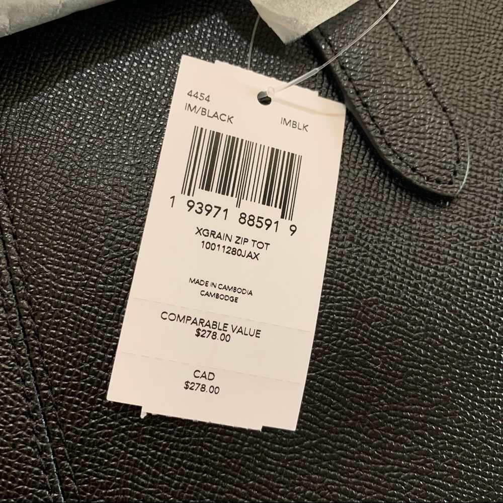Coach Zip Top Tote Shoulder Bag Black - Picture 13 of 13